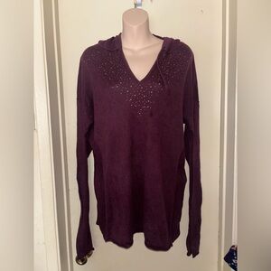 Calvin Klein Jeans. Burgundy Hoodie Top. Size XL